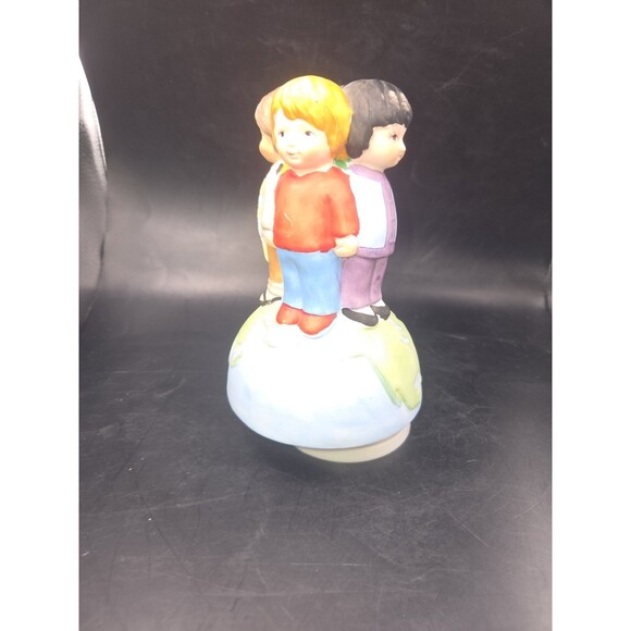 Vintage "We are the World" Music Box USA for Africa Brockman 1985 Ceramic works - Picture 2 of 16